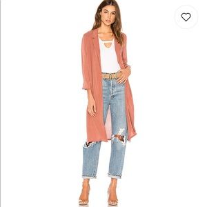 LNA Raiz Coat in pale brick